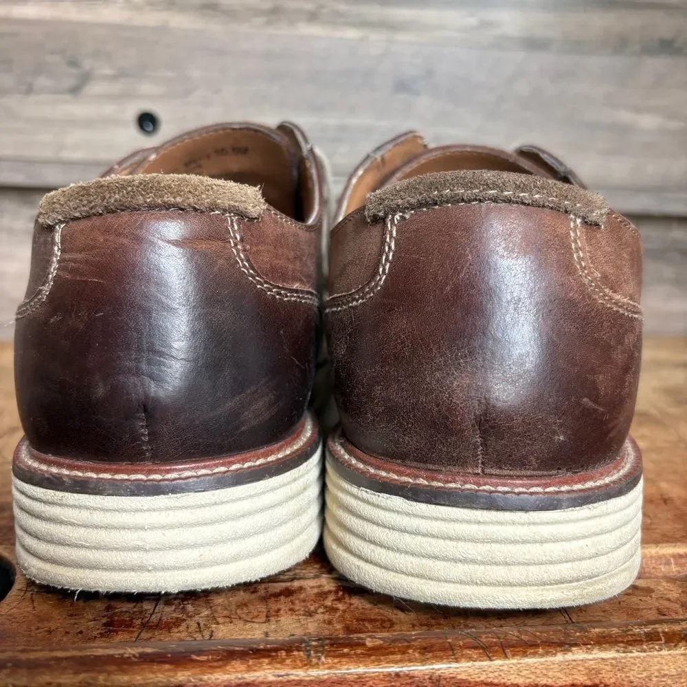 Dockers Classic Brown Leather Derby Shoes Men's sz 10.5 preworn